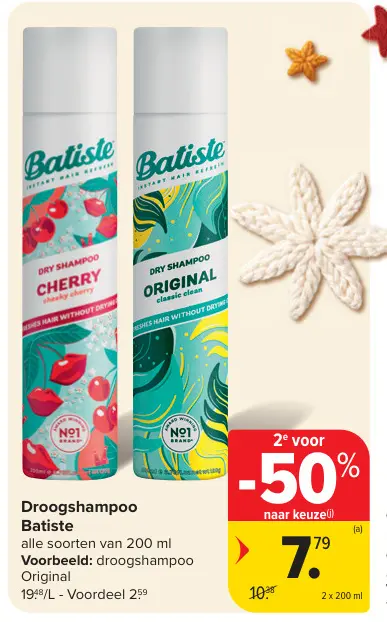 Promotie: Droogshampoo