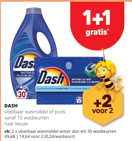 Promotie: vloeibaar wasmiddel of pods
