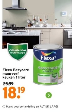 Aanbieding: Flexa Easycare muurverf keuken
