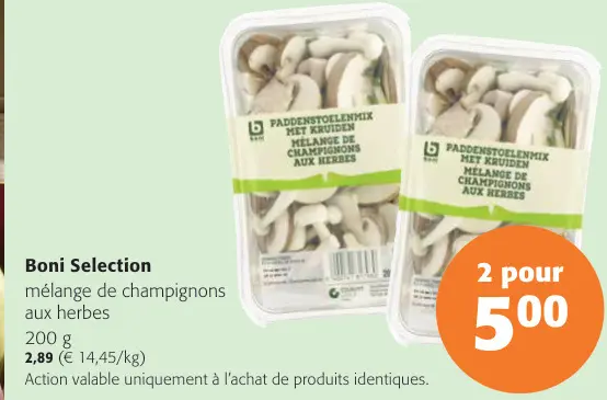 Offre: mélange de champignons aux herbes