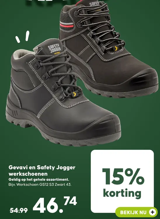 Aanbieding: Gevavi en Safety Jogger werkschoenen