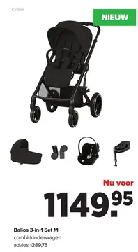 Aanbieding: Cybex Balios 3-in-1 Kinderwagen Set M