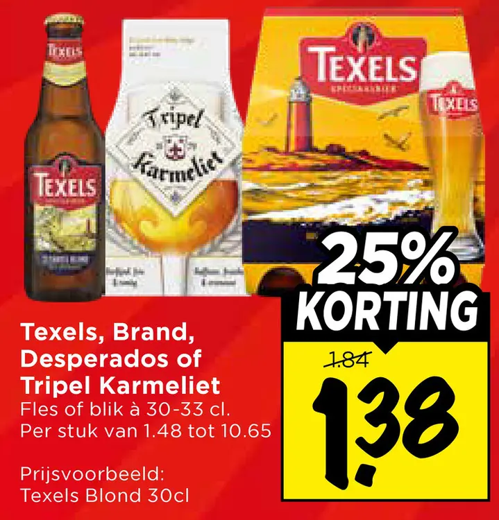 Aanbieding: Texels, Brand, Desperados of Tripel Karmeliet
