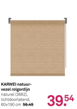 Aanbieding: KARWEI natuur-vezel rolgordijn naturel