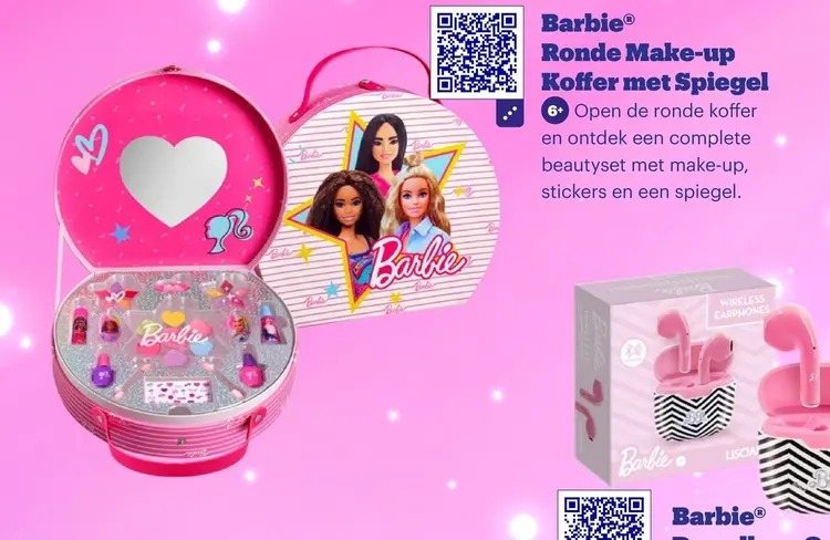 Promotie: Ronde Make-up Koffer met Spiegel