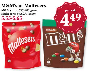 Aanbieding: M&M's of Maltesers