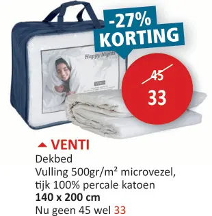 Promotie: Dekbed