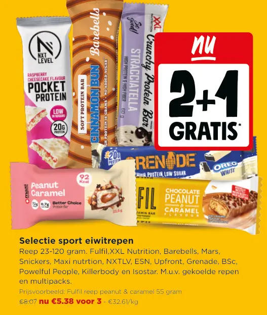 Promotie: Selectie sport eiwitrepen