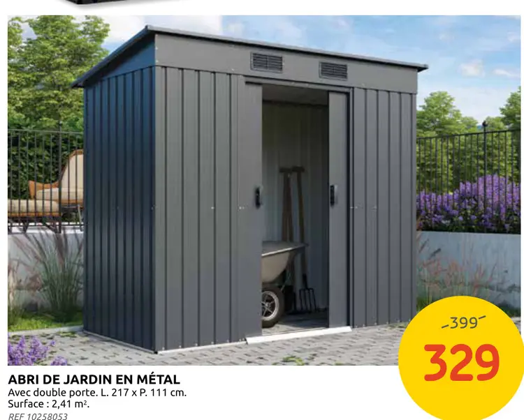 Promotie: Abri de jardin en métal