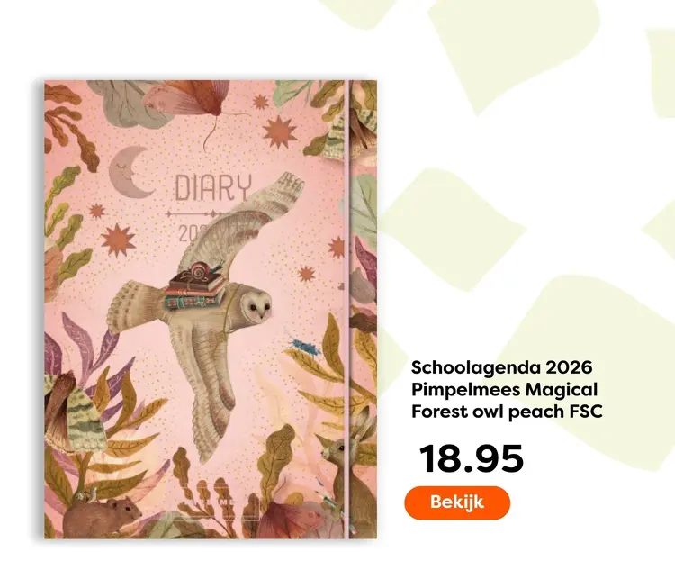 Aanbieding: Schoolagenda 2026 Pimpelmees Magical Forest o