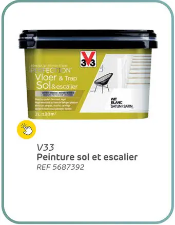 Offre: Peinture sol et escalier v33 rénovation perfection blanc satiné 2l
