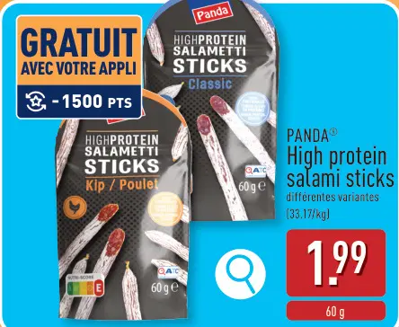 Offre: High protein salami sticks