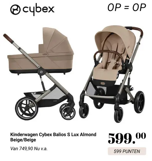 Aanbieding: Kinderwagen Cybex Balios S Lux Almond Beige/Beige