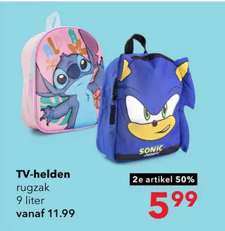 Aanbieding: TV-helden rugzak