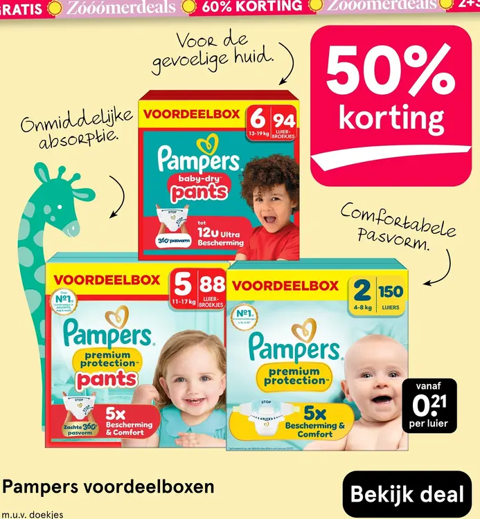 Aanbieding: Pampers baby-dry pants