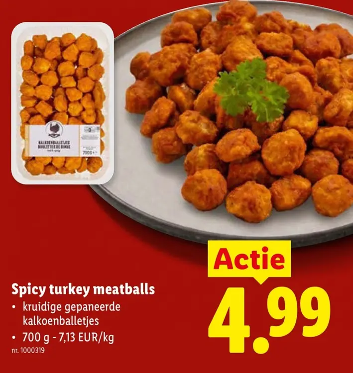 Promotie: Spicy turkey meatballs