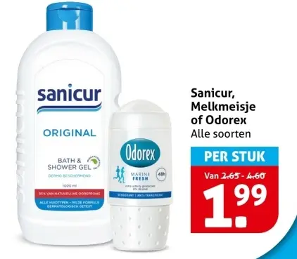 Aanbieding: Sanicur, Melkmeisje of Odorex