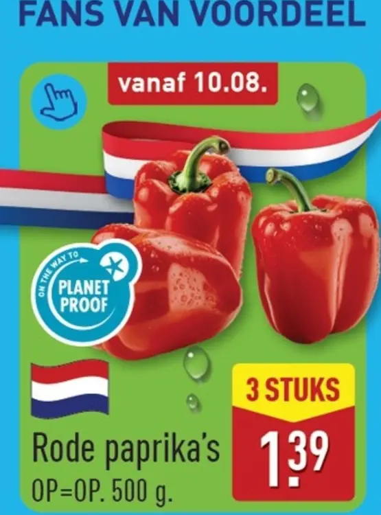 Aanbieding: Rode paprika's