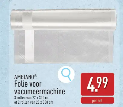 Promotie: Folie voor vacumeermachine