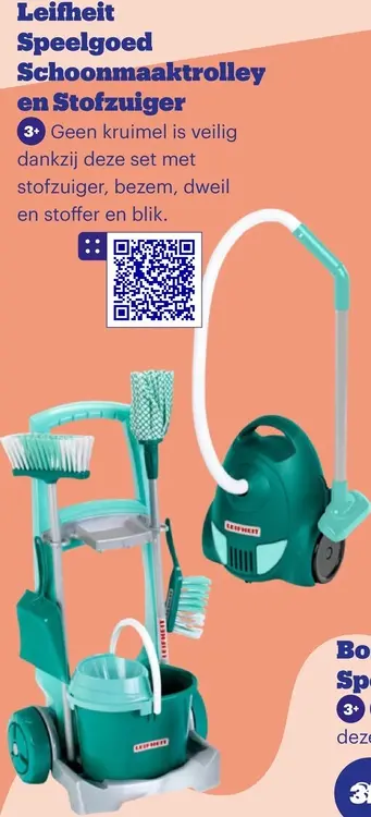 Aanbieding: Speelgoed Schoonmaaktrolley en Stofzuiger