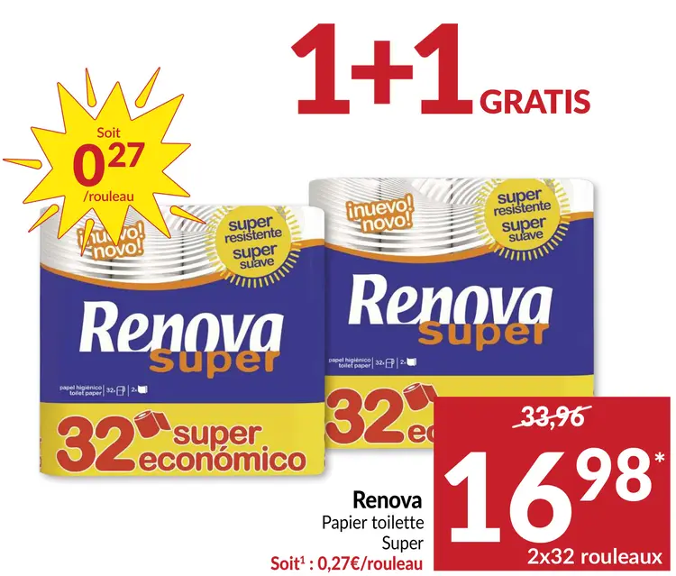 Offre: Renova Papier toilette Super