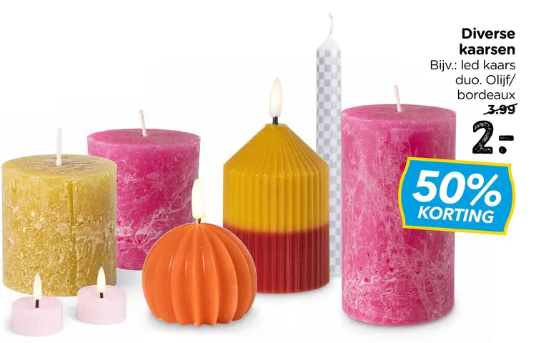 Aanbieding: Diverse kaarsen