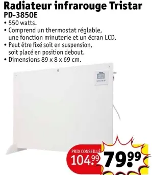 Offre: Radiateur infrarouge
