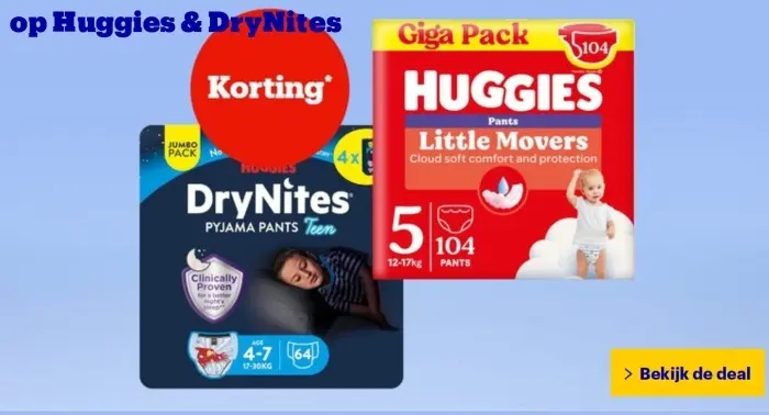 Aanbieding: Huggies & DryNites