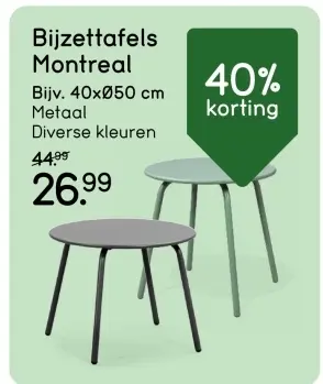 Aanbieding: Bijzettafels Montreal