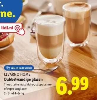 Aanbieding: Dubbelwandige glazen