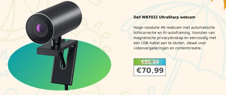 Aanbieding: Dell WB7022 UltraSharp webcam