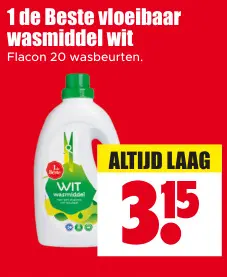 Aanbieding: vloeibaar wasmiddel wit
