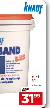Aanbieding: Pâte de réparation et de remplissage Renoband 4 L KNAUF