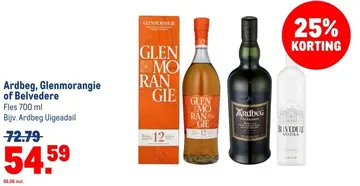 Aanbieding: Ardbeg, Glenmorangie of Belvedere