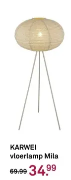 Aanbieding: KARWEI vloerlamp Mila
