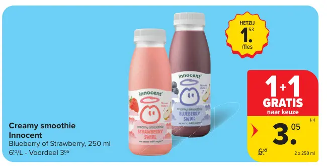 Promotie: Creamy smoothie Innocent