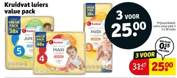 Aanbieding: Kruidvat luiers value pack
