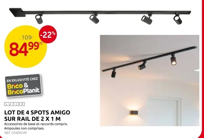 Offre: Lot de 4 spots amigo