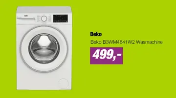 Aanbieding: Beko B3WM4841W2 Wasmachine