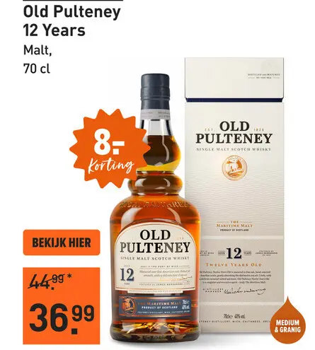 Aanbieding: Old Pulteney 12 Years 70CL