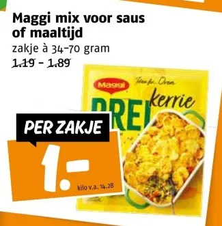 Aanbieding: Maggi mix voor saus of maaltijd