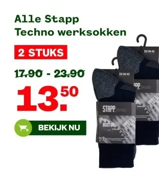 Aanbieding: Alle Stapp Techno werksokken
