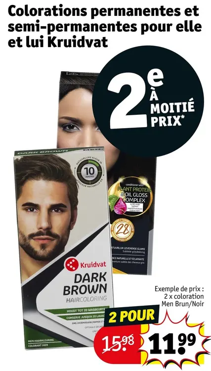 Offre: Colorations permanentes et semi-permanentes pour elle et lui