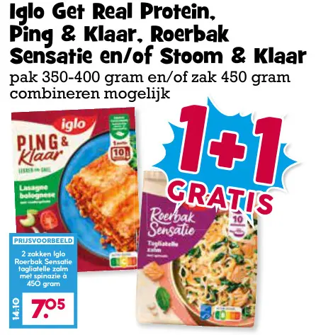 Aanbieding: Get Real Protein, Ping & Klaar, Roerbak Sensa
