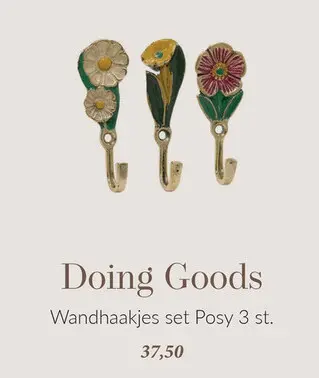 Aanbieding: Wandhaakjes set Posy