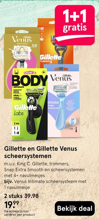 Aanbieding: Gillette en Gillette Venus scheersystemen