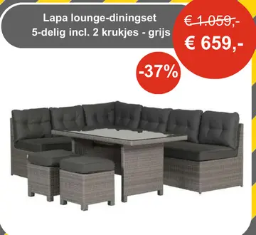 Aanbieding: Lapa lounge-diningset