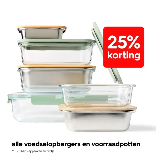 Aanbieding: Alle voedselopbergers en voorraadpotten
