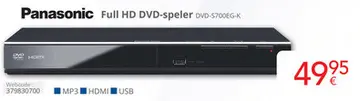 Aanbieding: Full HD DVD-speler DVD-S700EG-K