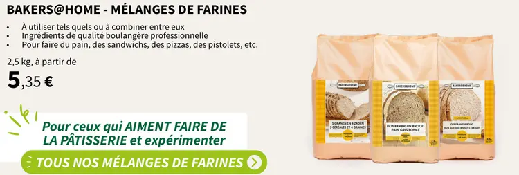 Offre: Mélanges de farines
